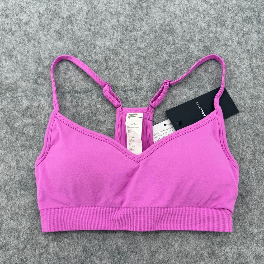 Fabletics Pink Racerback Sports Bra Adjustable Straps Small BA2500584-11136 - Picture 4 of 6
